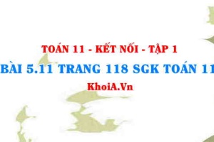 Bài 5.11 trang 118 SGK Toán 11 tập 1 Kết nối tri thức